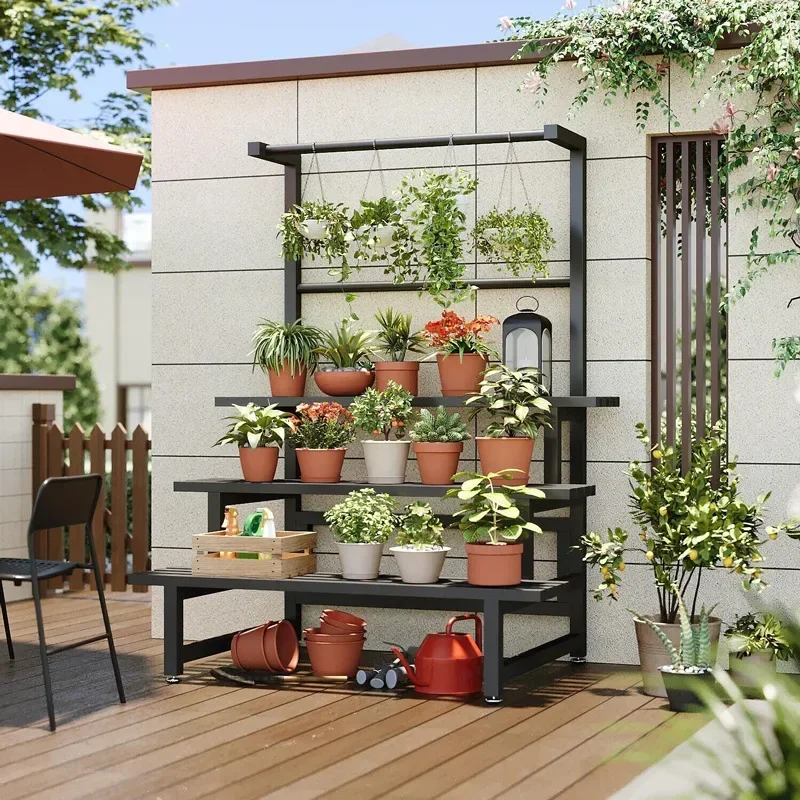 Outdoor Furniture Luxury - Plante d'affichage à plusieurs niveaux, étagère