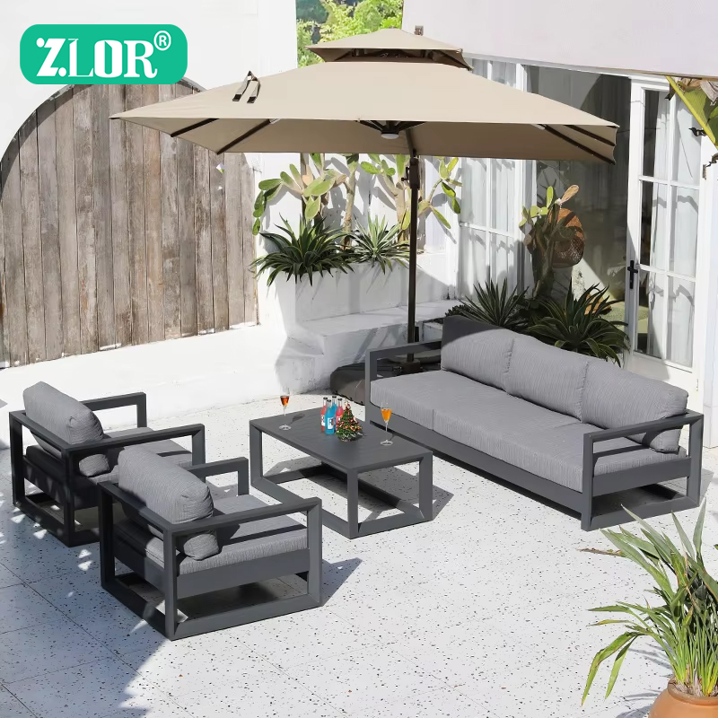 Outdoor Furniture Luxury - Ensemble de canapés d'extérieur en aluminium