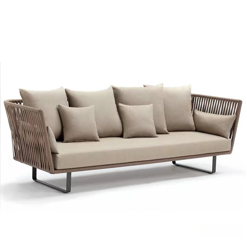 Outdoor Furniture Luxury - Ensemble de canapé d'extérieur en rotin,