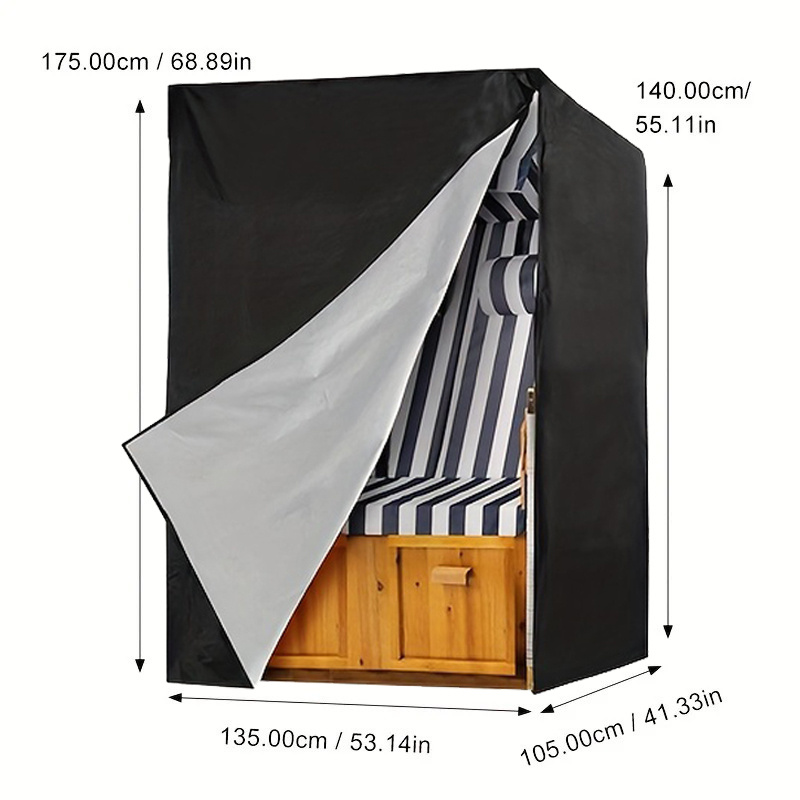 Garden Swing Chair - Housse de protection noire pour meubles