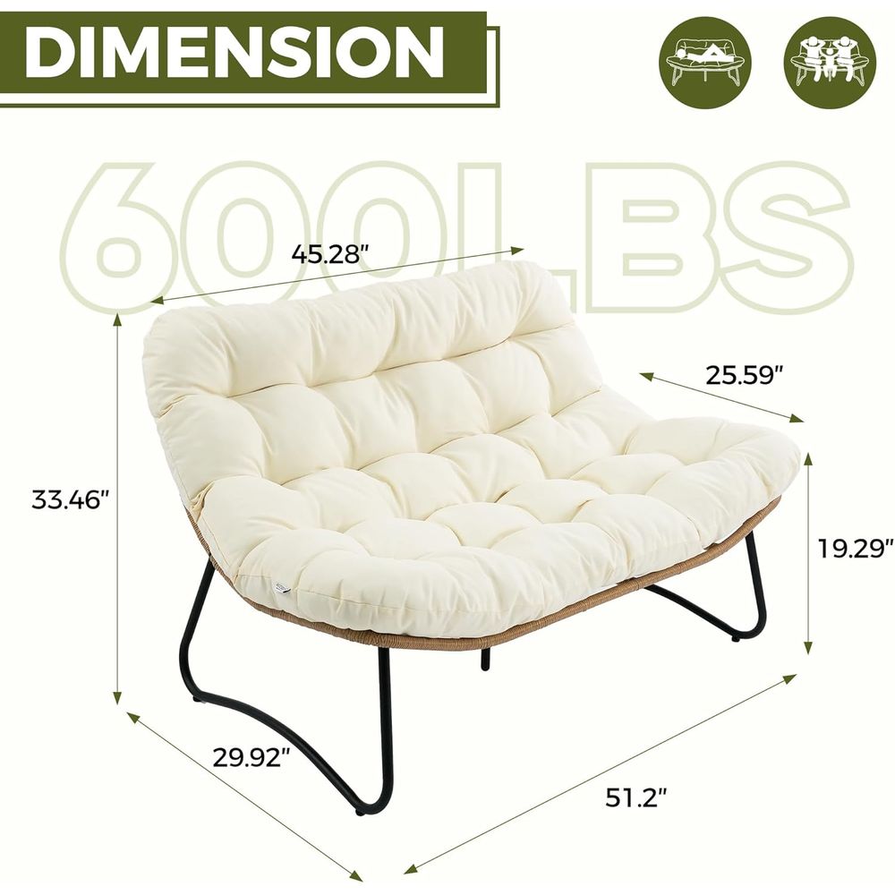 Canapé d'extérieur pour patio, - Outdoor Furniture Lounge Set avis et prix