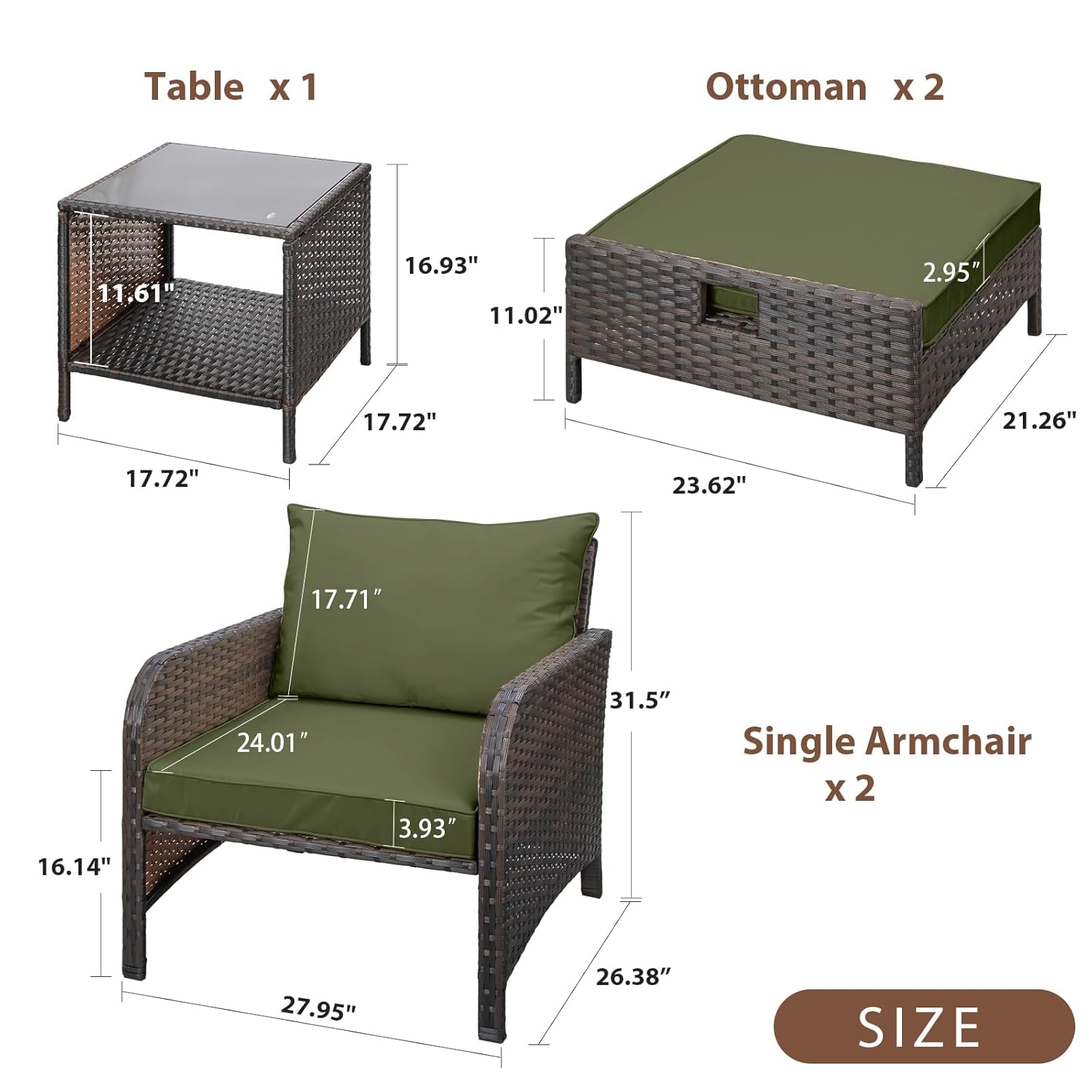 Ensemble de salon de jardin 5  - Outdoor Furniture Lounge Set avis et prix